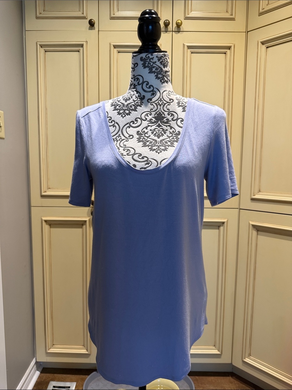 Babaton Light Blue Scoop Neck Tunic Top